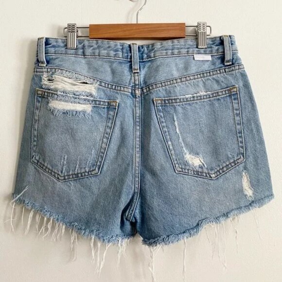 Boyish High Waist Cody Jean Shorts in Light Wash - Picture 5 of 6